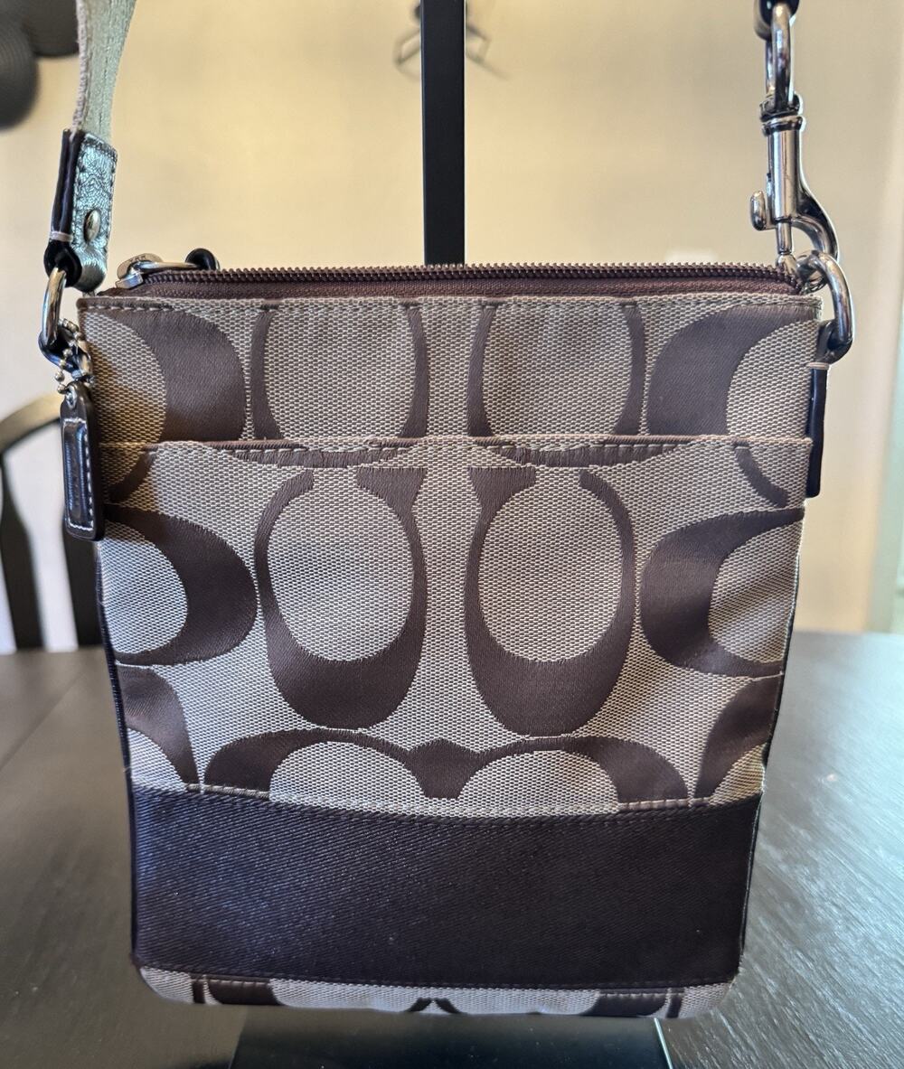 Coach Monogram C Swing Pack Crossbody Bag
